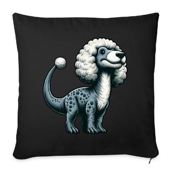 Bizarre Dino-Trex-Poodle-Fusion Mythical Creatures - Sofa pillowcase 17,3'' x 17,3'' (45 x 45 cm) - black - Front