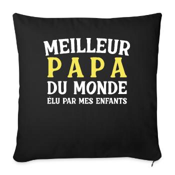 World's Best Dad, Father's Day Gift - Sofa pillowcase 17,3'' x 17,3'' (45 x 45 cm) - black - Front