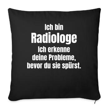 Radiologist - Sofa pillowcase 17,3'' x 17,3'' (45 x 45 cm) - black - Front