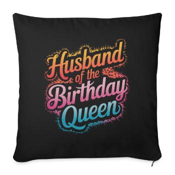 Husband, Spouse, Family, Wedding - Sofa pillowcase 17,3'' x 17,3'' (45 x 45 cm) - black - Front