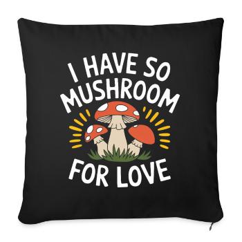 Mushroom Mushrooms Funghi Mushroom - Sofa pillowcase 17,3'' x 17,3'' (45 x 45 cm) - black - Front