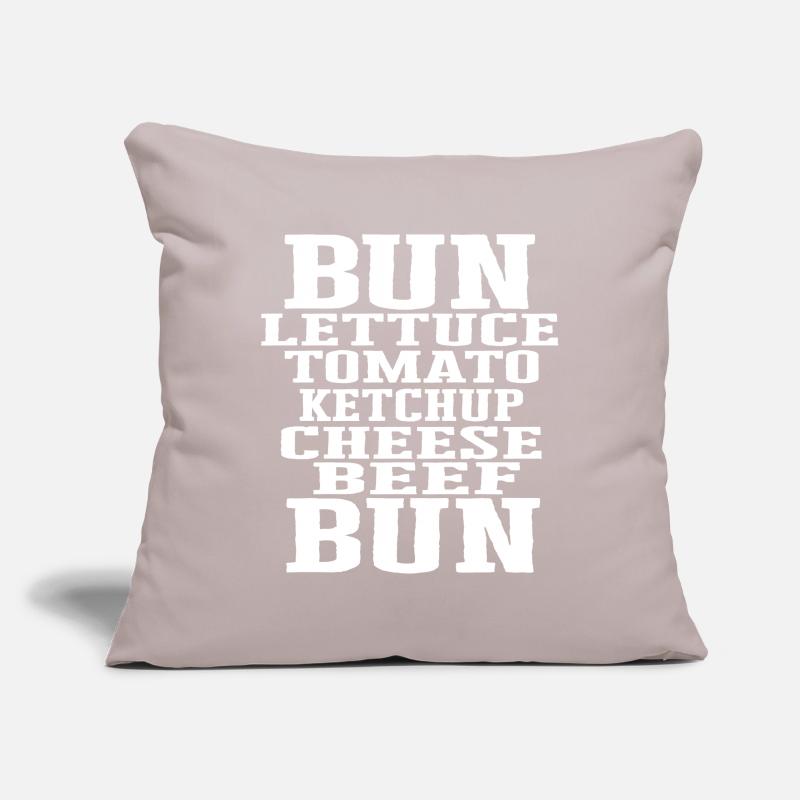 Burger Ingredients Typography Cheeseburger Construction Sofa pillowcase 17,3'' x 17,3'' (45 x 45 cm)