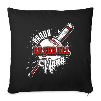 Proud Baseball Nana - Sofa pillowcase 17,3'' x 17,3'' (45 x 45 cm) - black - Front