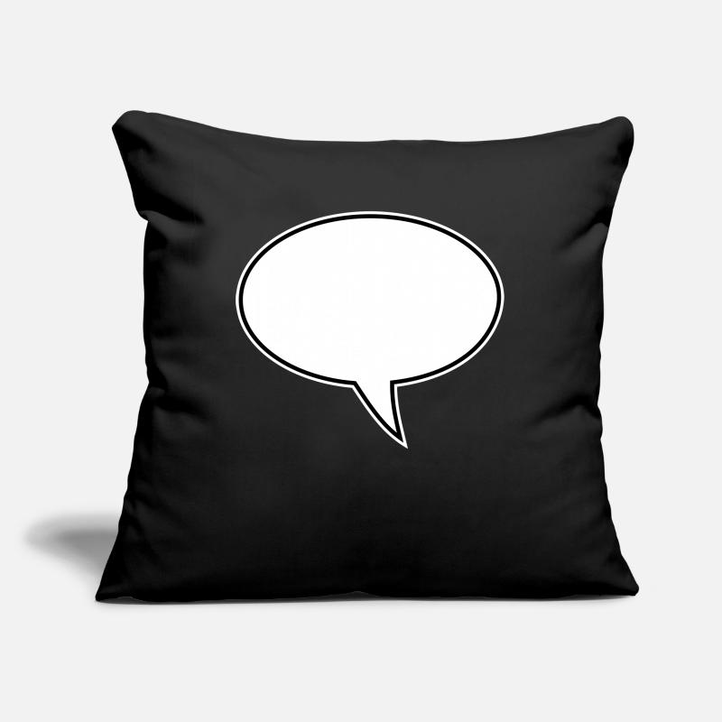Conception de la bulle de dialogue à droite Housse de coussin décorative 45 x 45 cm