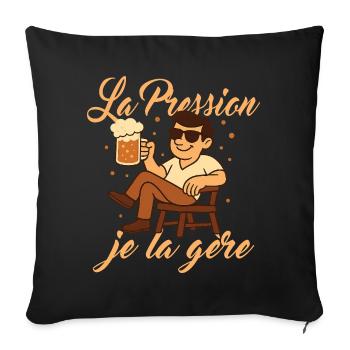 I manage the pressure - Sofa pillowcase 17,3'' x 17,3'' (45 x 45 cm) - black - Front