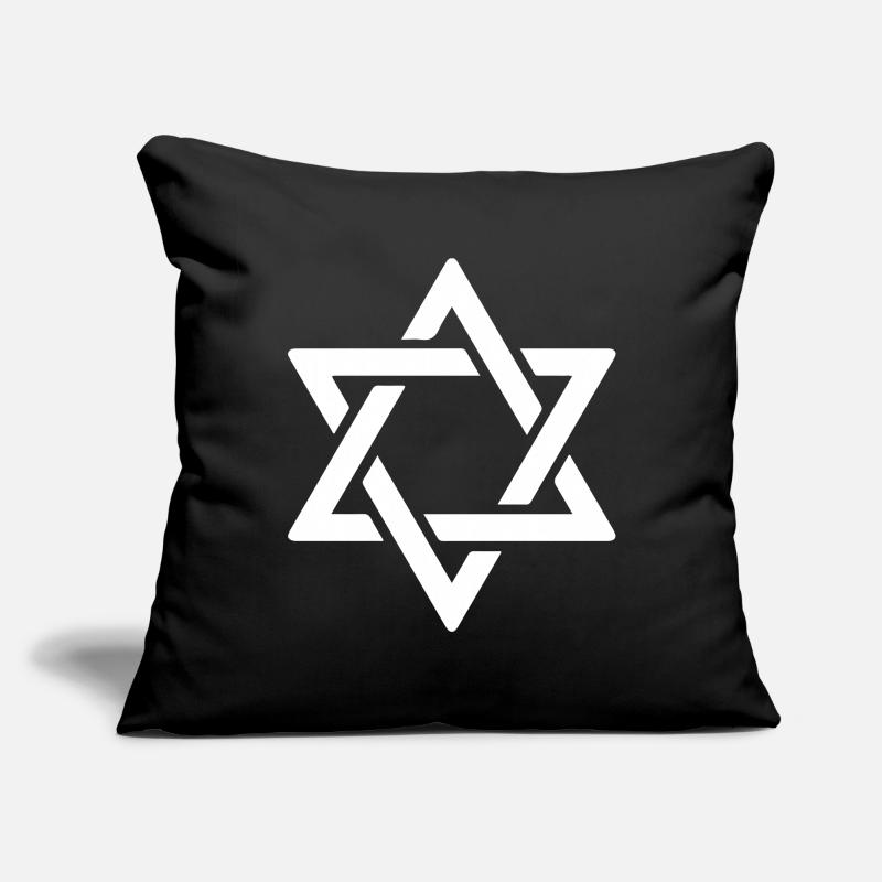 Étoile de David en blanc Housse de coussin décorative 45 x 45 cm