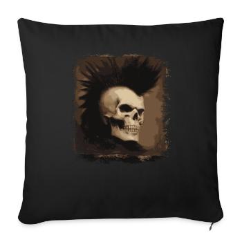 Horror Punk Zombie Mohawk - Sofakissenbezug 45 x 45 cm - Schwarz - Vorne