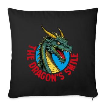 Smiling dragon - Sofa pillowcase 17,3'' x 17,3'' (45 x 45 cm) - black - Front