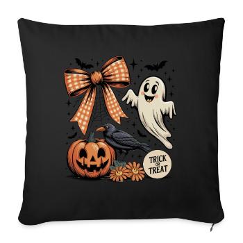 Halloween Ghost - Sofa pillowcase 17,3'' x 17,3'' (45 x 45 cm) - black - Front