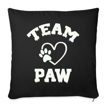 Équipe Paw Pfote - Housse de coussin décorative 45 x 45 cm - noir - Devant