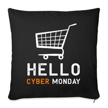 Cyber Monday shopping spree - Sofa pillowcase 17,3'' x 17,3'' (45 x 45 cm) - black - Front