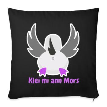 "Klei mi ann Mors" North German humor - Sofa pillowcase 17,3'' x 17,3'' (45 x 45 cm) - black - Front