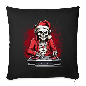 X-mas Skull Dj - Sofa pillowcase 17,3'' x 17,3'' (45 x 45 cm) - black - Front