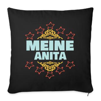 Gift for Anita - Sofa pillowcase 17,3'' x 17,3'' (45 x 45 cm) - black - Front