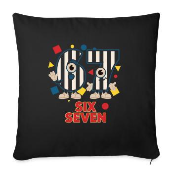 6 7 Drôle Carnaval Costume Carnaval Dire - Housse de coussin décorative 45 x 45 cm - noir - Devant