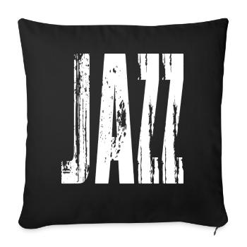 Distressed Bold Jazz Music logo Typography - Sofa pillowcase 17,3'' x 17,3'' (45 x 45 cm) - black - Front
