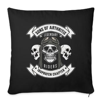 Sons of Arthritis Ibuprofen Chapter Biker - Sofakissenbezug 45 x 45 cm - Schwarz - Vorne