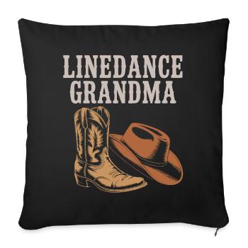 Line Dance Grandma Boots - Sofa pillowcase 17,3'' x 17,3'' (45 x 45 cm) - black - Front