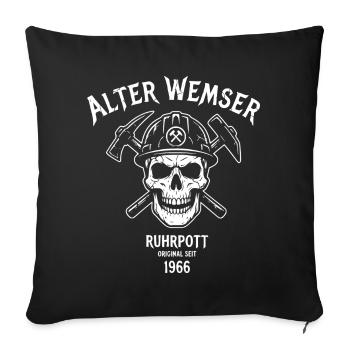 1966 Birthday Gift for Real Ruhrpott Guys - Sofa pillowcase 17,3'' x 17,3'' (45 x 45 cm) - black - Front