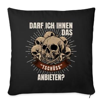 Puis-je vous dire au revoir - Housse de coussin décorative 45 x 45 cm - noir - Devant