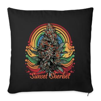 Sunset Sherbet - Sofakissenbezug 45 x 45 cm - Schwarz - Vorne