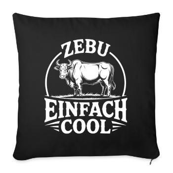 Zebu Simply Cool Logo - Housse de coussin décorative 45 x 45 cm - noir - Devant