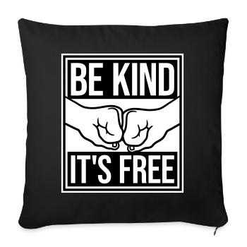 Sois gentil, c’est une déclaration de gentillesse gratuite qui dit - Housse de coussin décorative 45 x 45 cm - noir - Devant