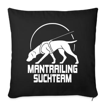Deutsch Kurzhaar Mantrailing Suchteam Hunde Hund - Sofakissenbezug 45 x 45 cm - Schwarz - Vorne
