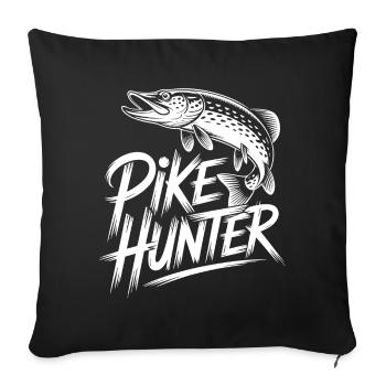 Raubfisch Angler - Sofakissenbezug 45 x 45 cm - Schwarz - Vorne