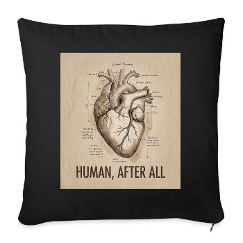 Human After - Sofakissenbezug 45 x 45 cm - Schwarz - Vorne