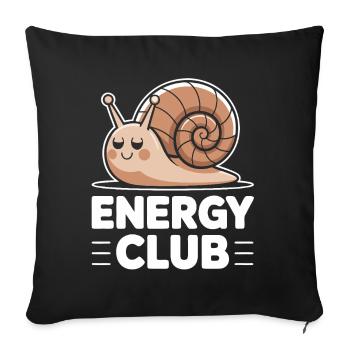 Energy Club Snail - Sofa pillowcase 17,3'' x 17,3'' (45 x 45 cm) - black - Front