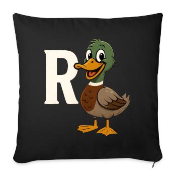 Pension Duck Retirement Pension Early Retirement Gift - Sofa pillowcase 17,3'' x 17,3'' (45 x 45 cm) - black - Front