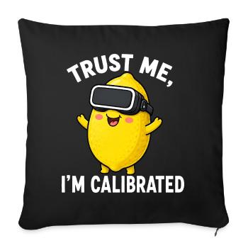 Citron Sweet Dicter de joueur de bande dessinée - Housse de coussin décorative 45 x 45 cm - noir - Devant
