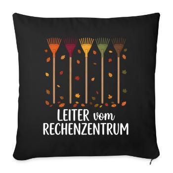 Rechenzentrum Gärtner Garten Gartenarbeit - Sofakissenbezug 45 x 45 cm - Schwarz - Vorne