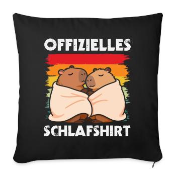 Life is Better with Capybaras - Süßes Nagetier - Sofakissenbezug 45 x 45 cm - Schwarz - Vorne
