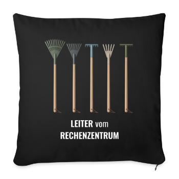 IT Support Glücksrad Service Desk IT Helpdesk Nerd - Sofakissenbezug 45 x 45 cm - Schwarz - Vorne