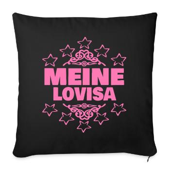 Ehefrau Lovisa - Sofakissenbezug 45 x 45 cm - Schwarz - Vorne