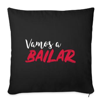 Vamos a bailar - Chemise de danse - Housse de coussin décorative 45 x 45 cm - noir - Devant
