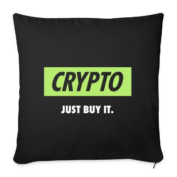 Crypto - Just buy it | White - Housse de coussin décorative 45 x 45 cm - noir - Devant