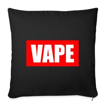 Vape rot- Vapen Dampfen - Sofakissenbezug 45 x 45 cm - Schwarz - Vorne