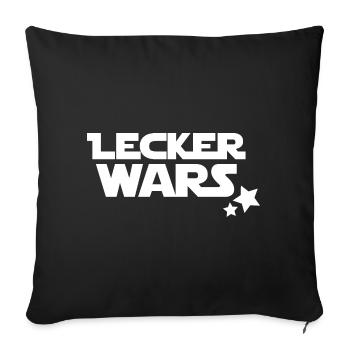 lecker wars - Sofakissenbezug 45 x 45 cm - Schwarz - Vorne