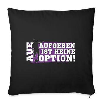 City Aue Erzgebirge combats de relégation de football - Housse de coussin décorative 45 x 45 cm - noir - Devant