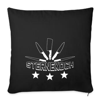 Star chef | Cook | Cooking | kitchen - Sofa pillowcase 17,3'' x 17,3'' (45 x 45 cm) - black - Front