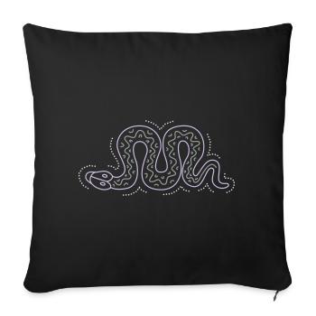 snake - Sofakissenbezug 45 x 45 cm - Schwarz - Vorne