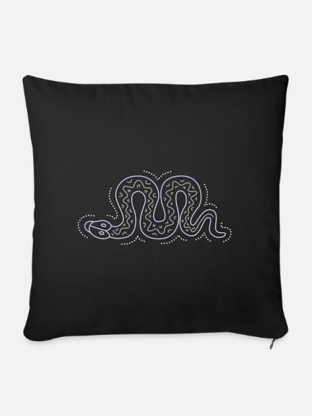 snake - Sofakissenbezug 45 x 45 cm - Schwarz
