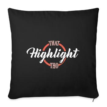 Ce point culminant Tho artiste de maquillage artiste de maquillage - Housse de coussin décorative 45 x 45 cm - noir - Devant