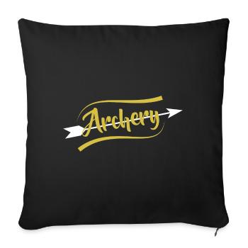 Archery arrow bow archer - Sofa pillowcase 17,3'' x 17,3'' (45 x 45 cm) - black - Front