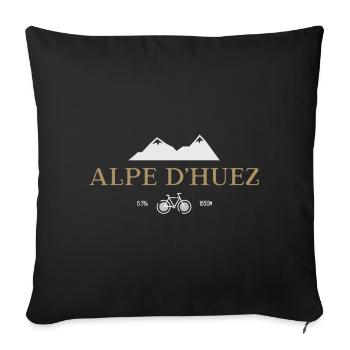 Alpe D'Huez - Sofakissenbezug 45 x 45 cm - Schwarz - Vorne