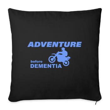 AVENTURE À MOTO - Housse de coussin décorative 45 x 45 cm - noir - Devant