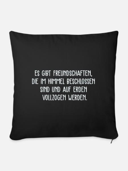 Schicksalsfreundschaften - Sofakissenbezug 45 x 45 cm - Schwarz